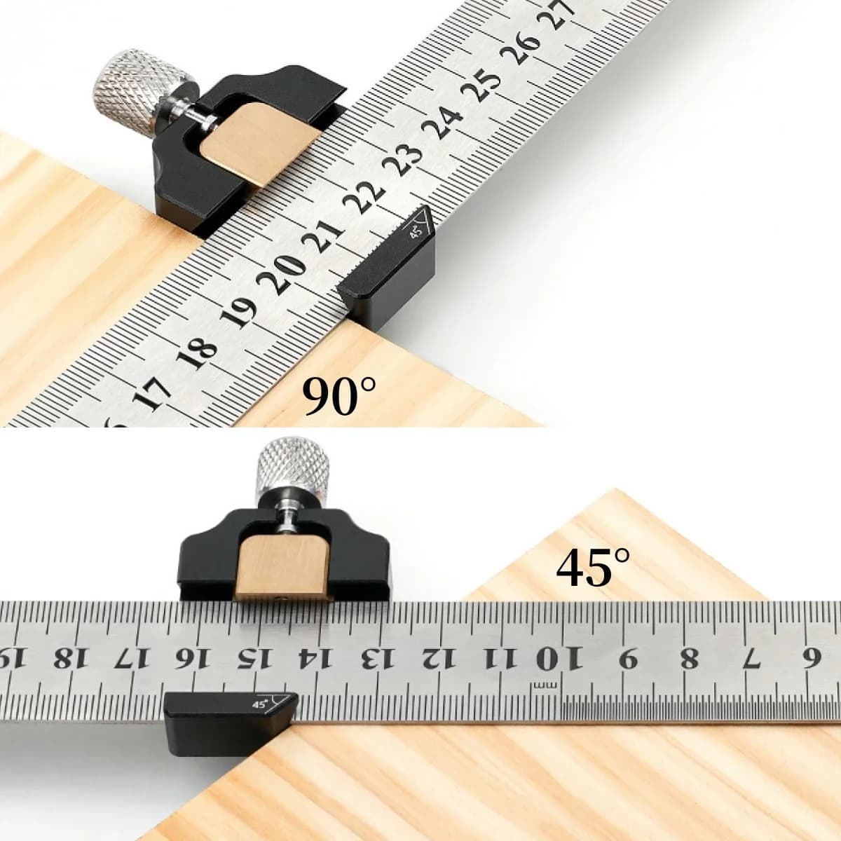 Escuadra combinada de acero ajustable 45-90 grados
