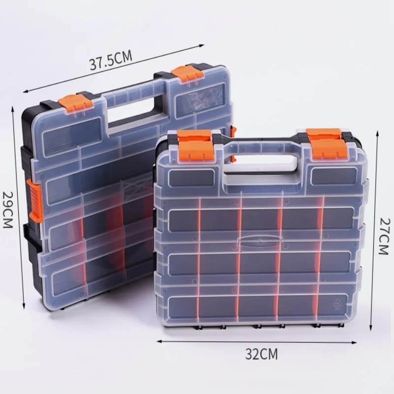Caja de Almacenamiento de Hardware Plástica Doble Cara