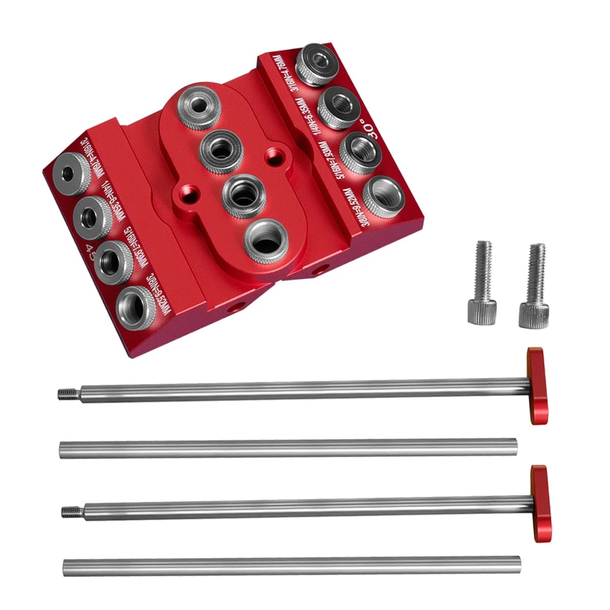 Kit de plantilla para agujeros oblicuos multiángulo de aluminio
