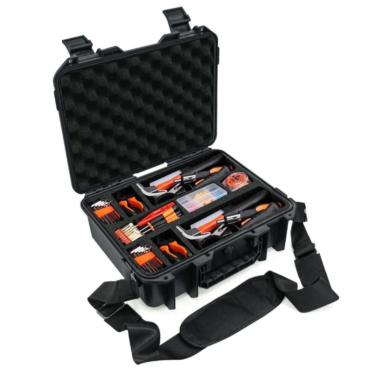 Caja de almacenamiento rígida impermeable para herramientas