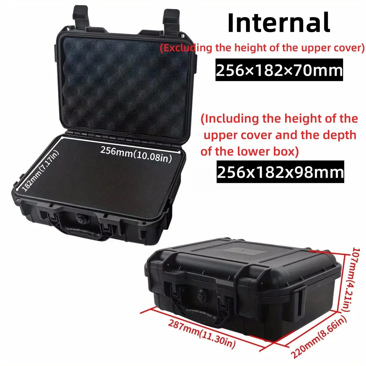Maletín rígido impermeable con esponja precortada