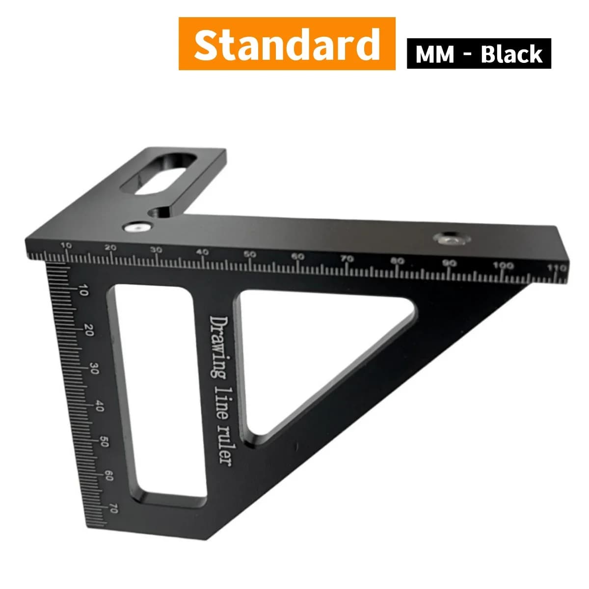 Escuadra de aluminio para carpintero con regla triangular para ingletes