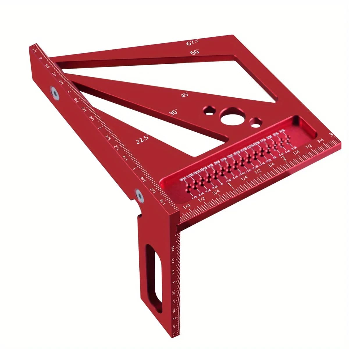 Escuadra y transportador de aluminio multiángulo