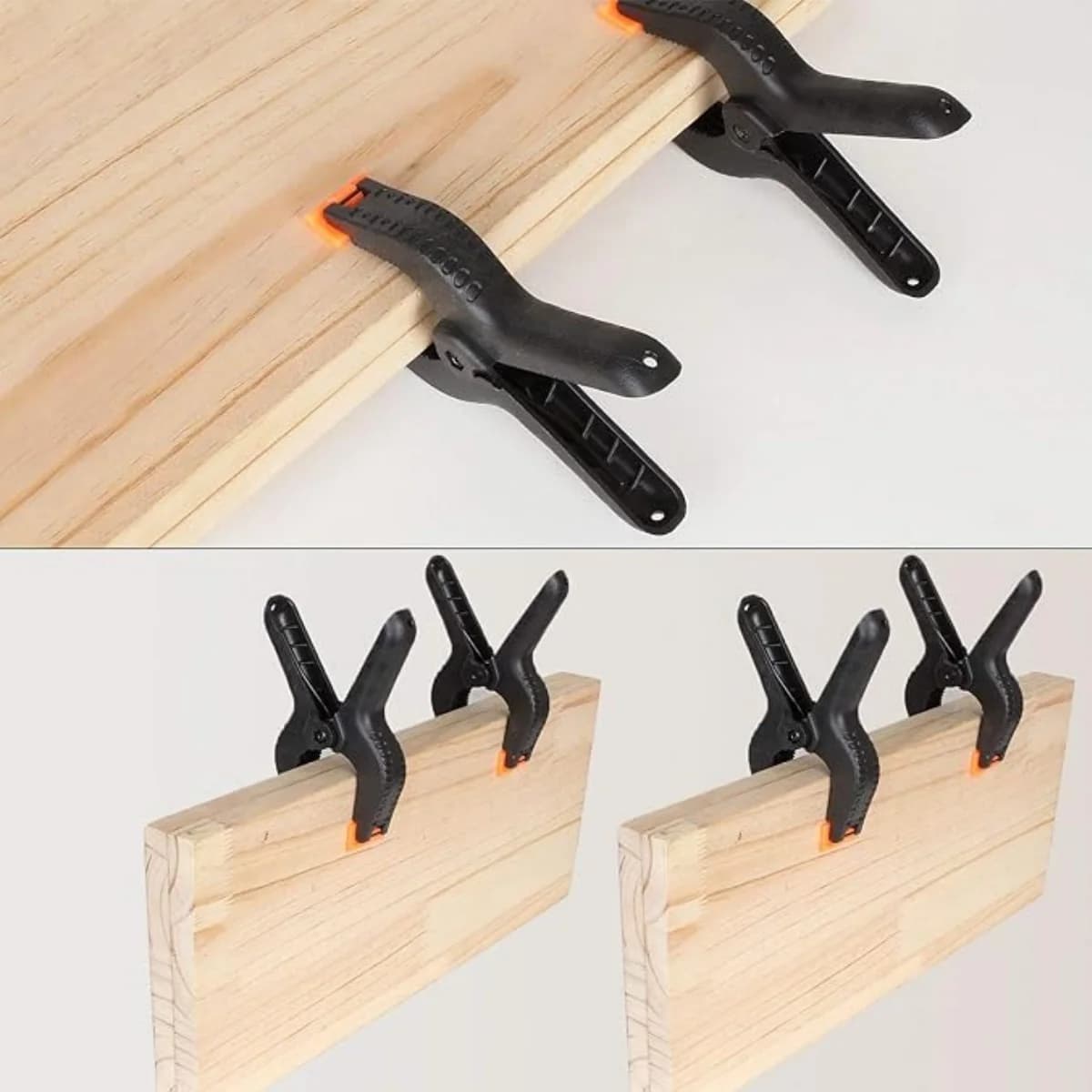Pack de 10 pinzas de resorte de plástico, 2 pulgadas