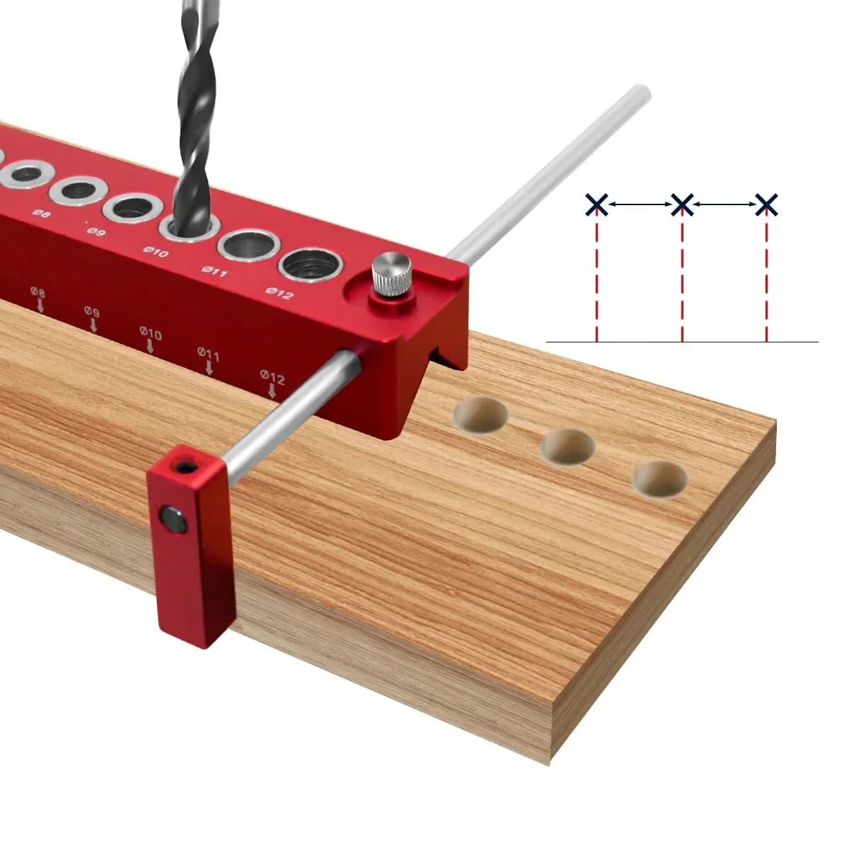 Guía Vertical para Taladros de Bolsillo, Centradora Automática 3-12mm