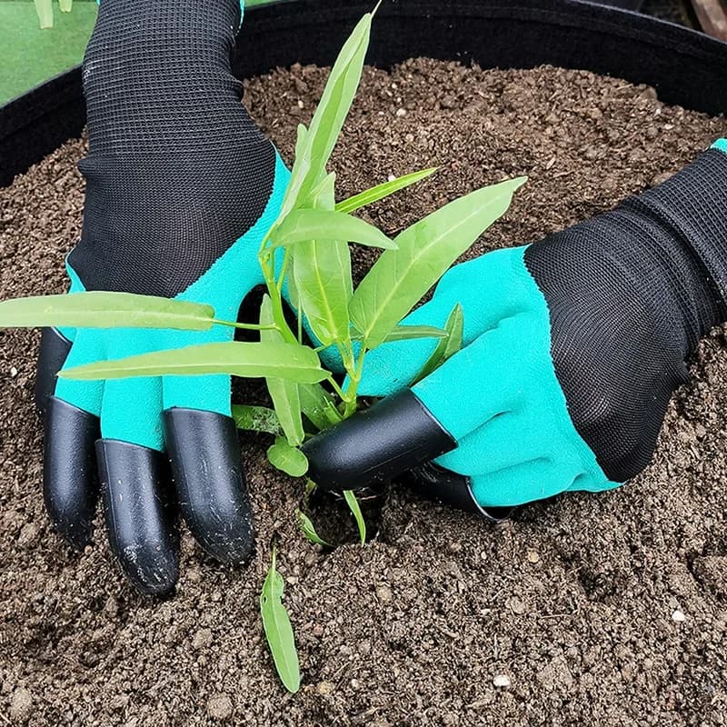Guantes de jardín impermeables recubiertos de látex con garras