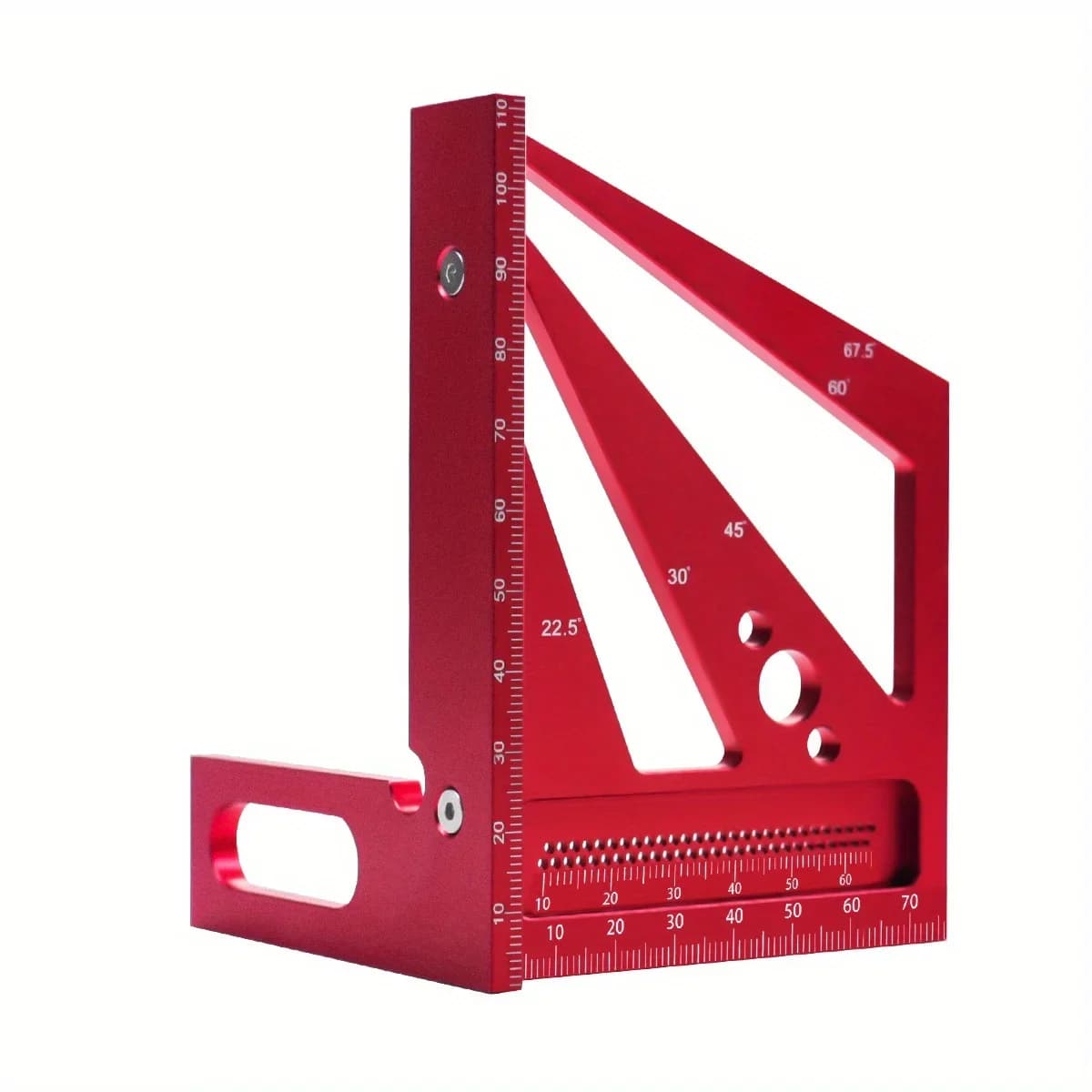 Escuadra y transportador de aluminio multiángulo