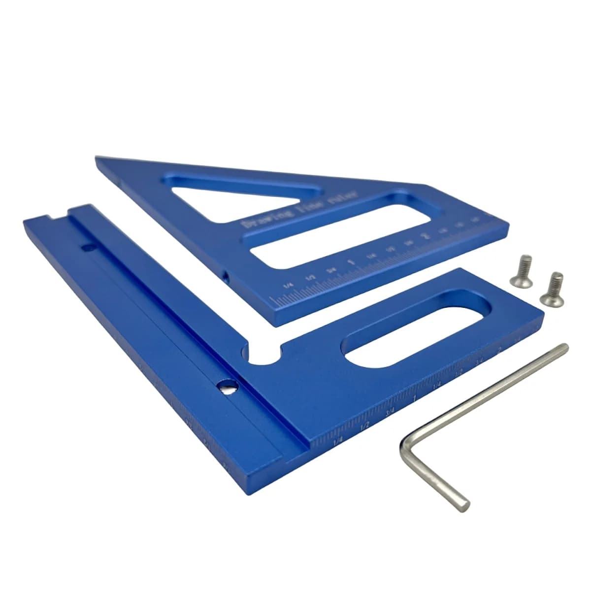 Escuadra triangular de inglete de aluminio 45/90 grados