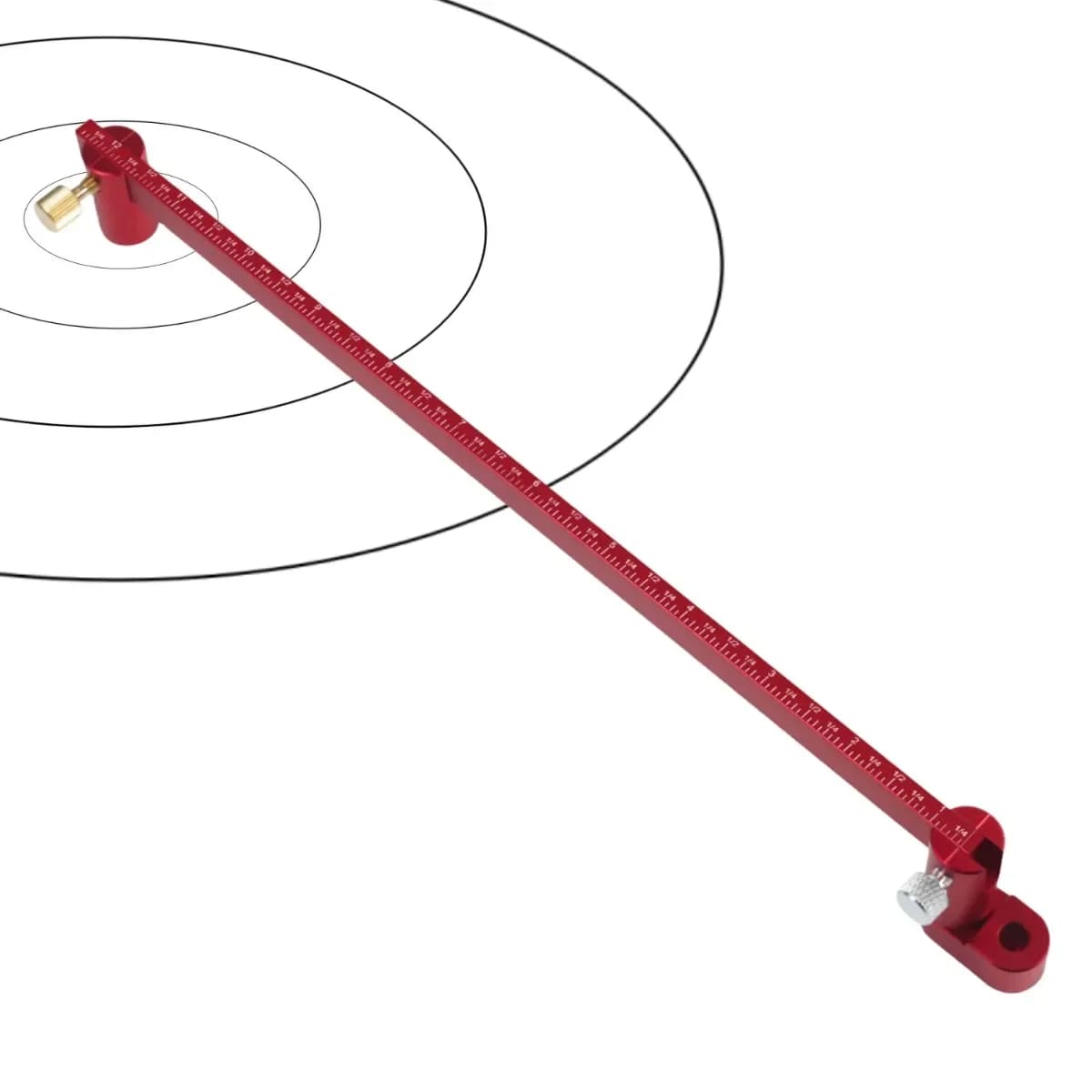Regla circular ajustable y compás para dibujo