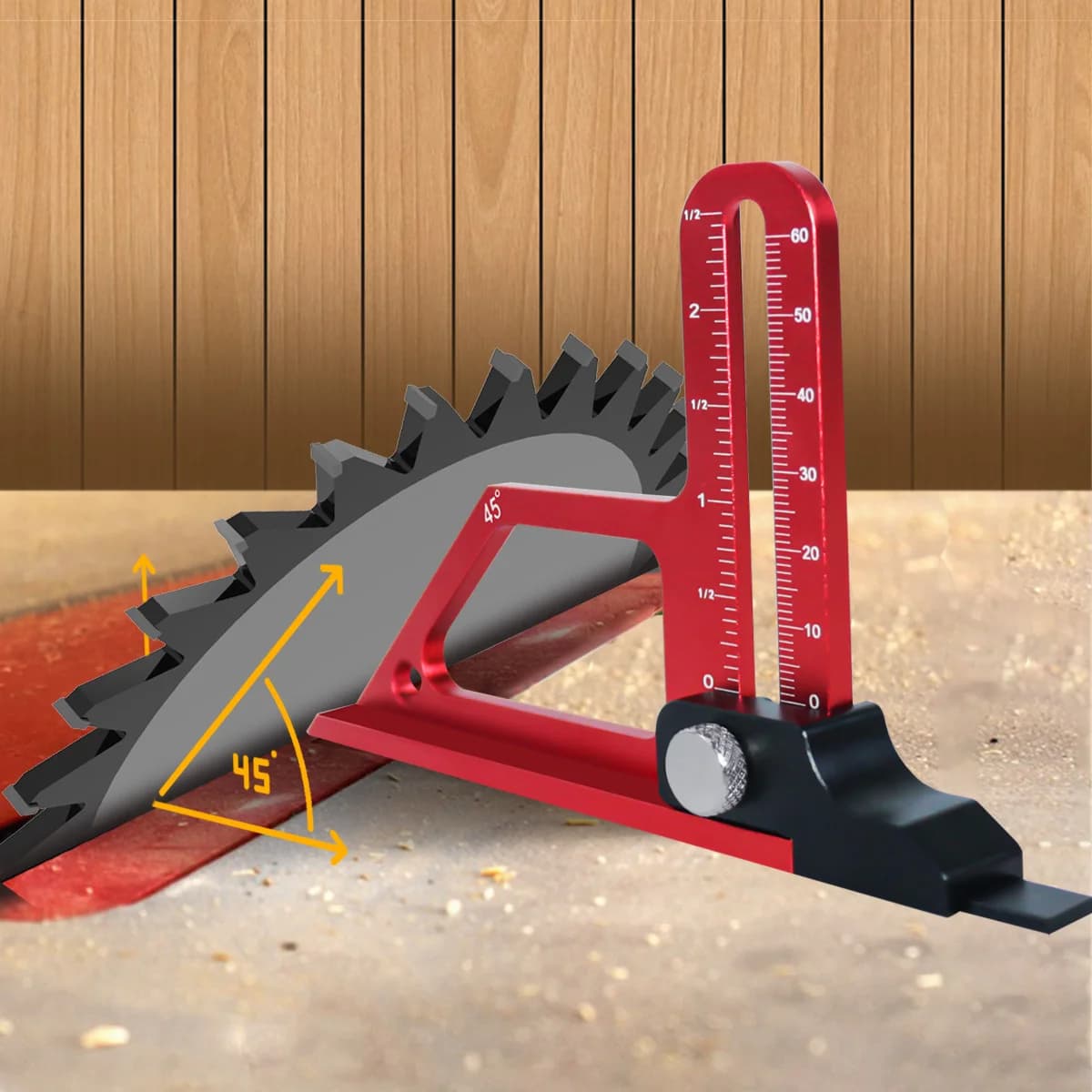 Gauge de profundidad ajustable para sierra de mesa 0-60mm