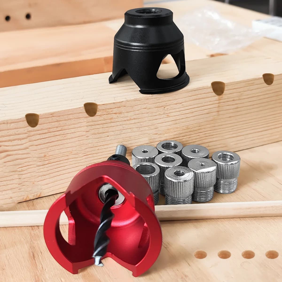 Kit de guía para taladro vertical y espigas, 2-10mm