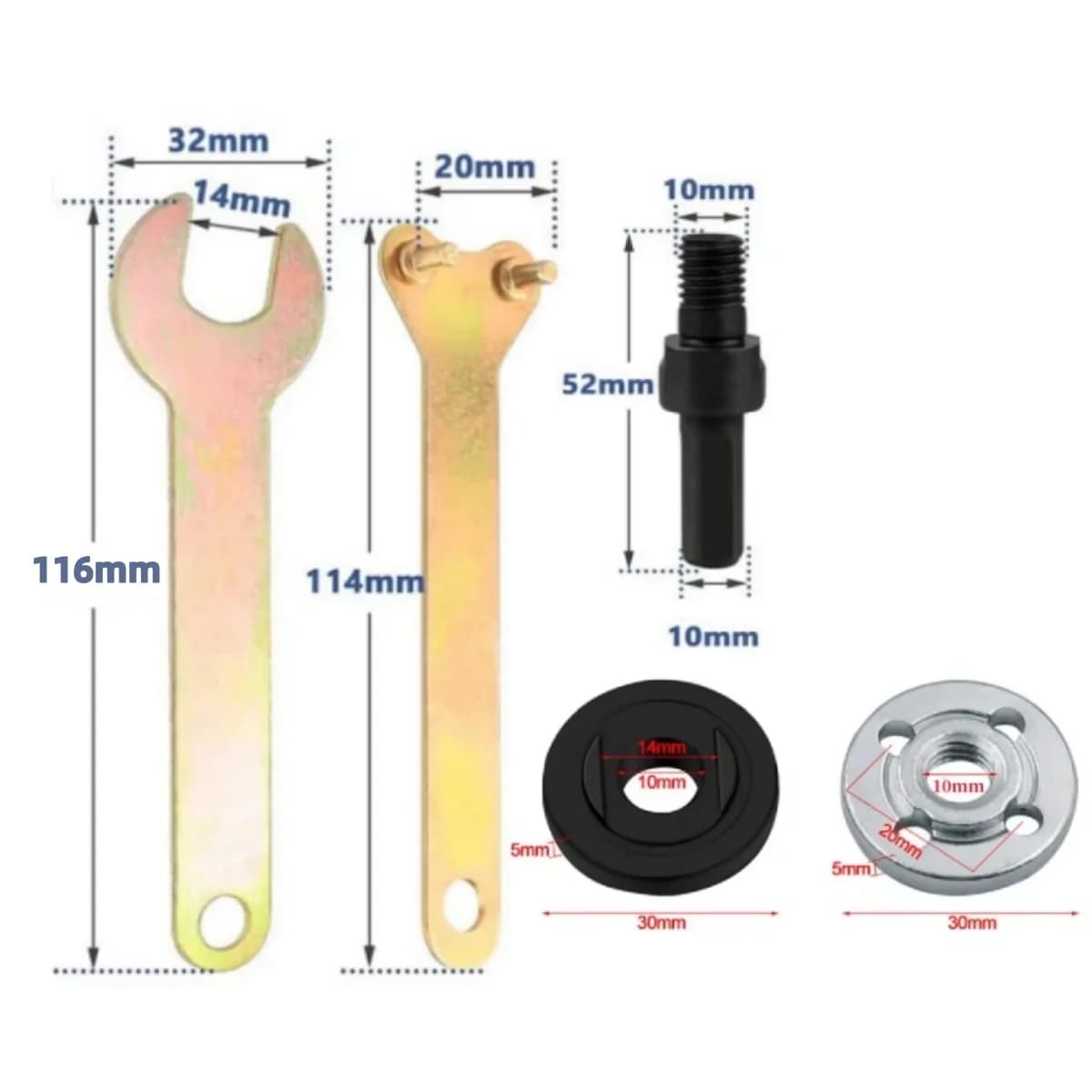 Adaptador de varilla de conexión taladro 10mm a amoladora angular