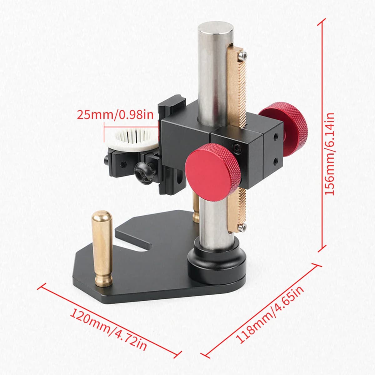 Soporte de grabado ajustable para herramienta rotativa y base de taladro