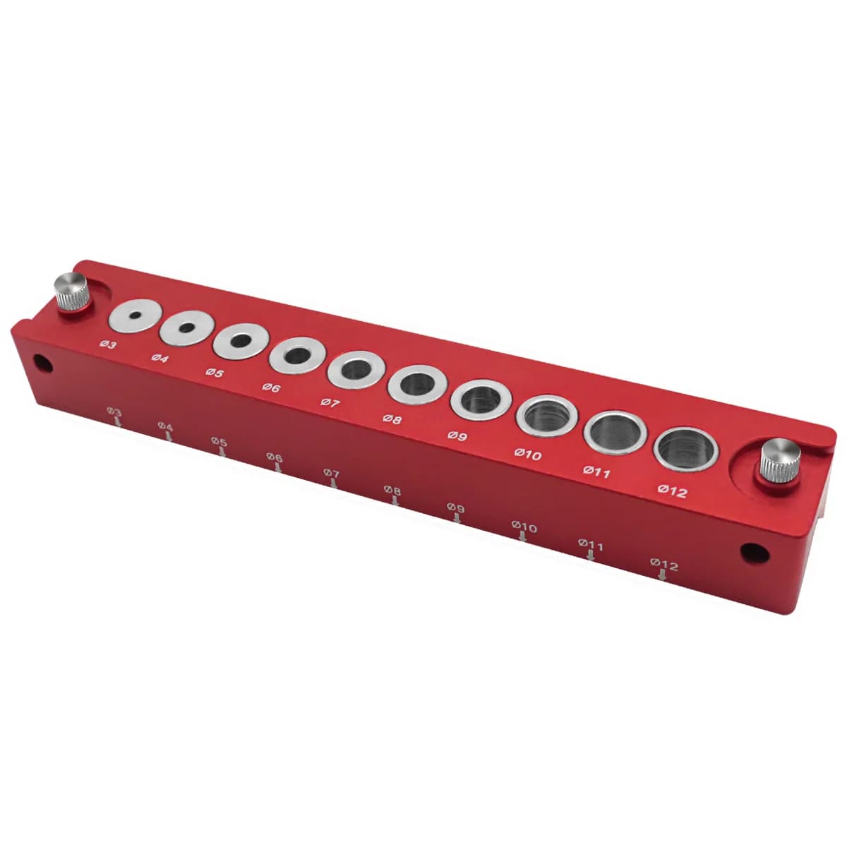 Kit de plantilla para espigas con autocentrado para agujeros de 3-12mm