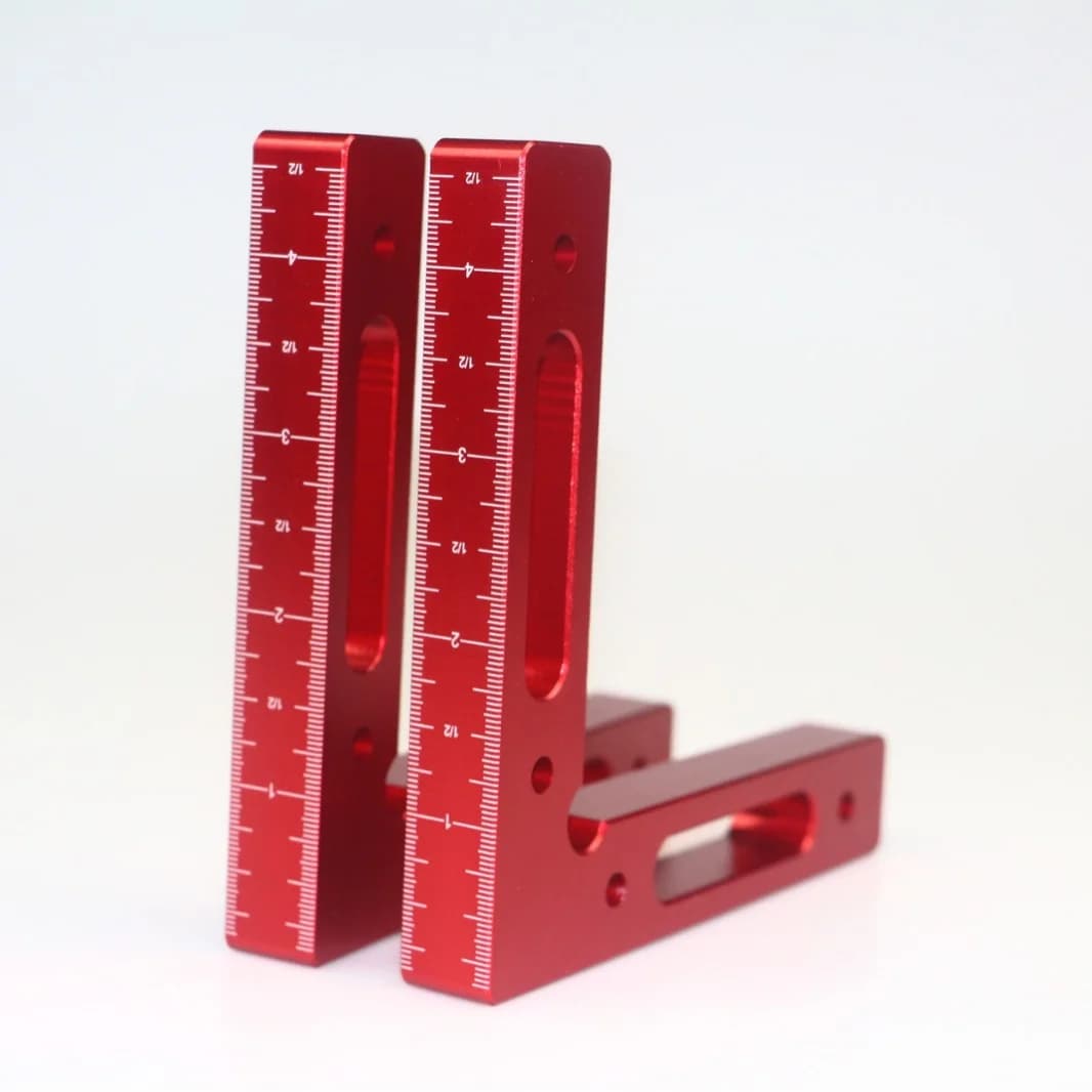 Escuadra de posicionamiento de aluminio de 90 grados con escala