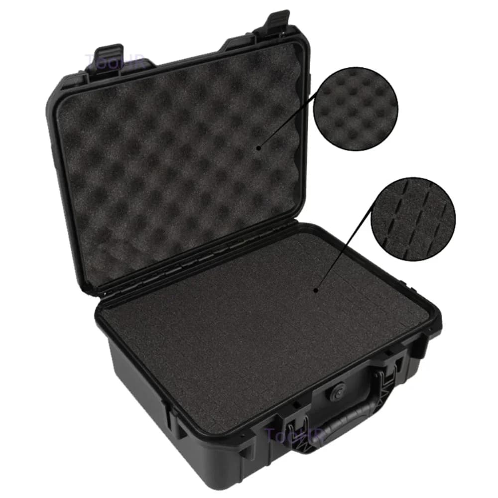 Estuche de herramientas a prueba de golpes e impermeable con espuma precortada