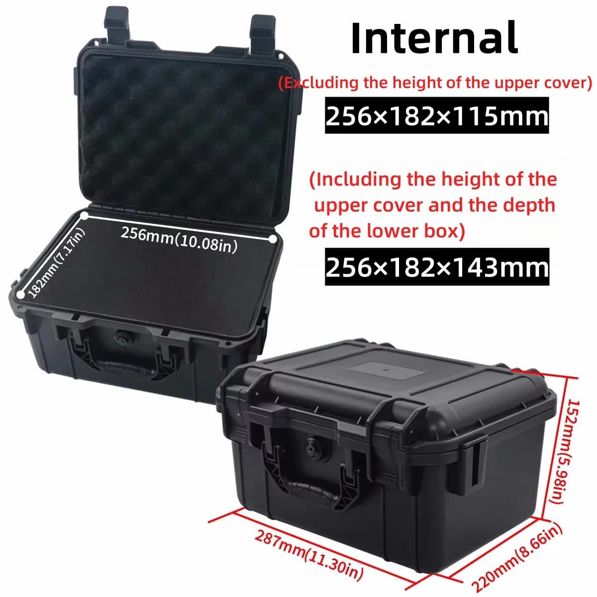 Maletín rígido impermeable con esponja precortada