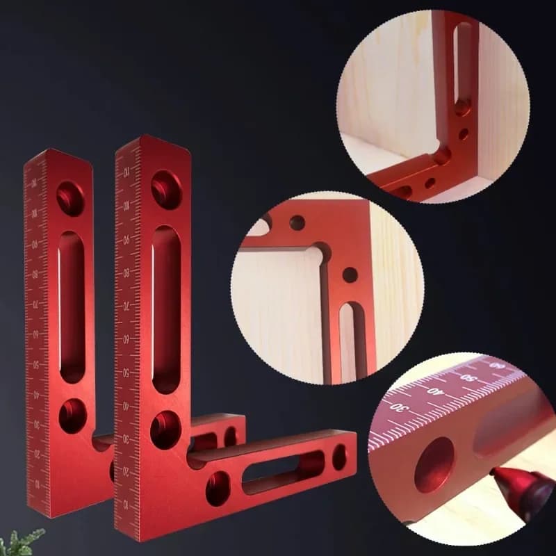 Pack de 2 escuadras de posición de aluminio a 90°