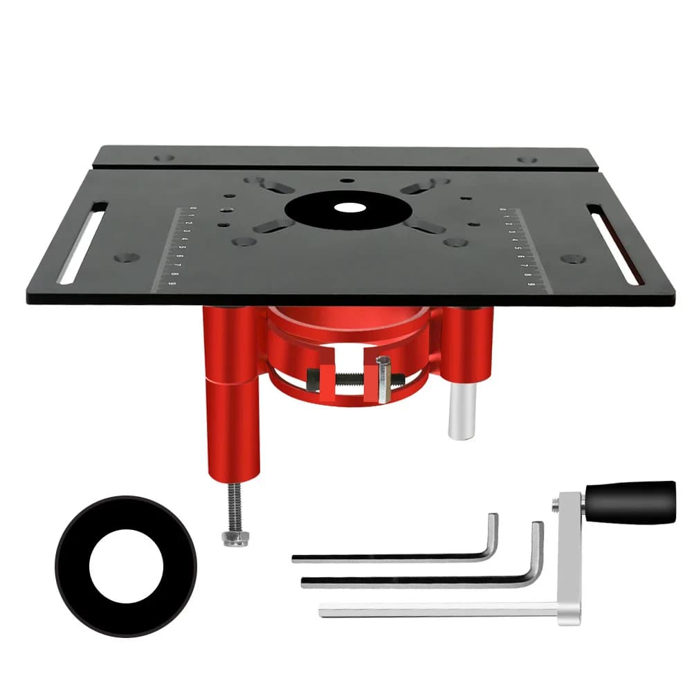 Sistema de elevación de fresadora de precisión en aluminio con placa insertable