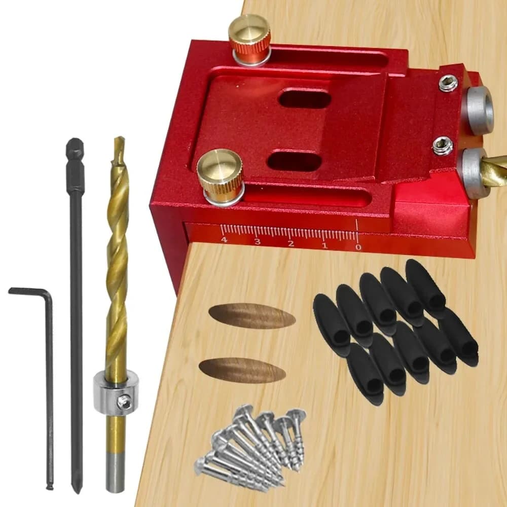 Kit de plantilla para agujeros oblicuos ajustable con guía de broca de 9 mm