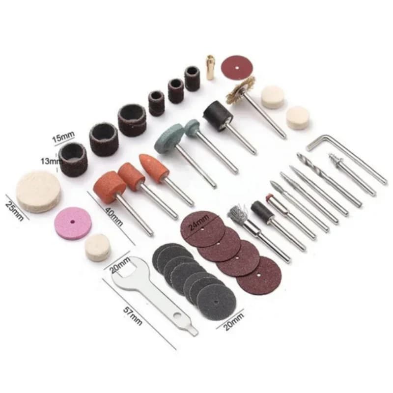 Kit de accesorios rotativos de 40 piezas para minitaladros