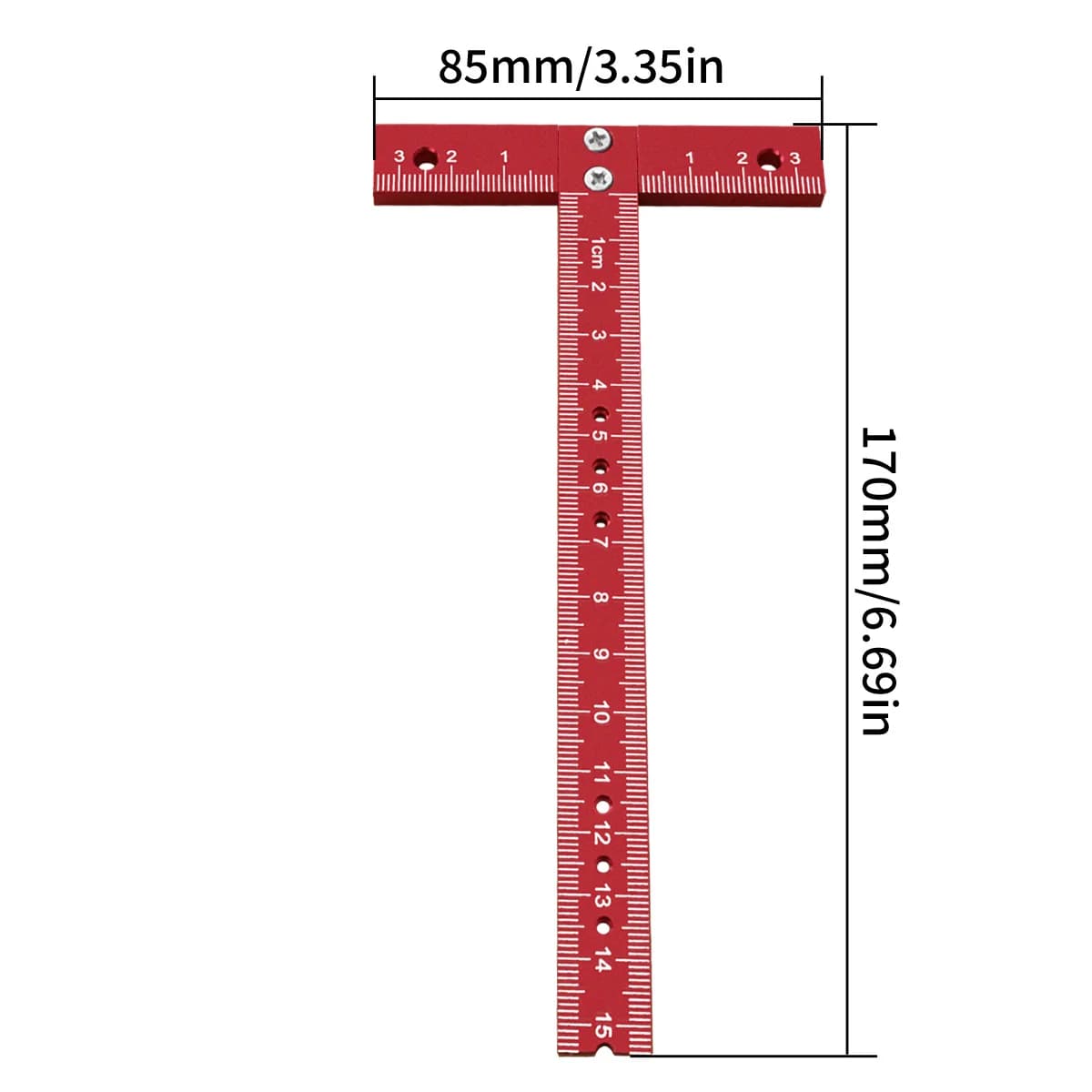 Regla T de aleación de aluminio para dibujo técnico
