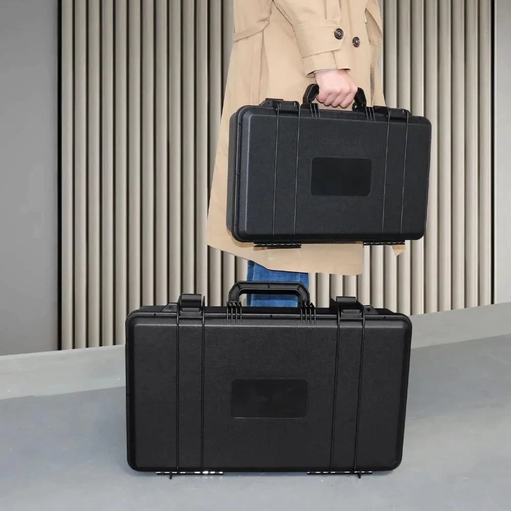Caja de almacenamiento rectangular de plástico a prueba de humedad para equipos