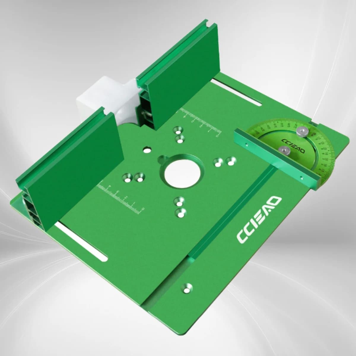 Placa de inserción de mesa fresadora con guía de aluminio