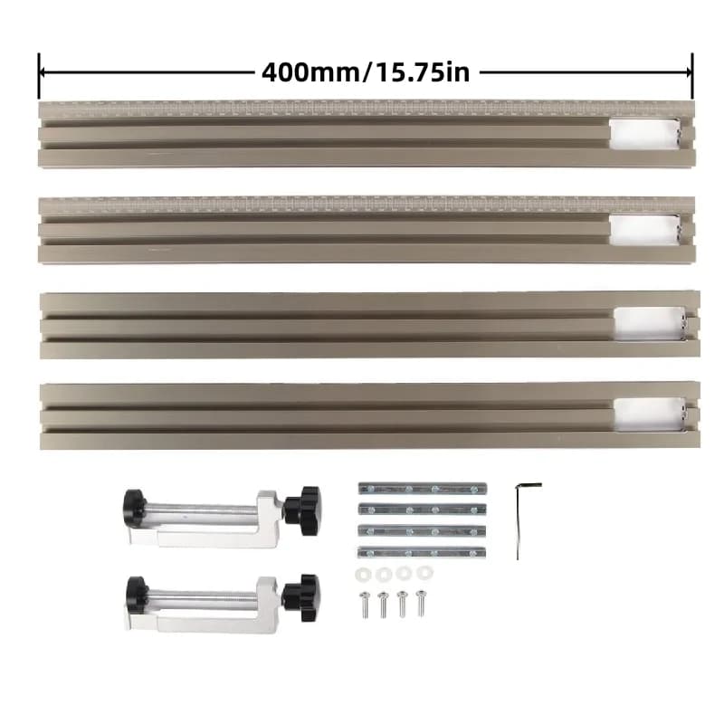 Guía de aluminio de 400mm para máquina de fresado