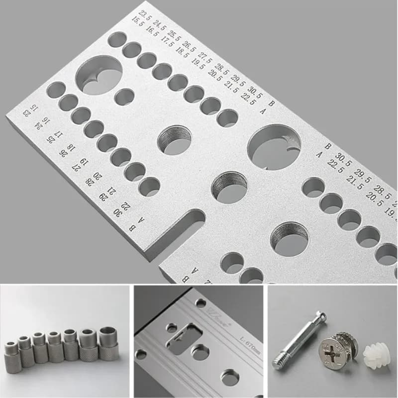Kit de Guía Ajustable para Clavijas de Carpintería 3 en 1