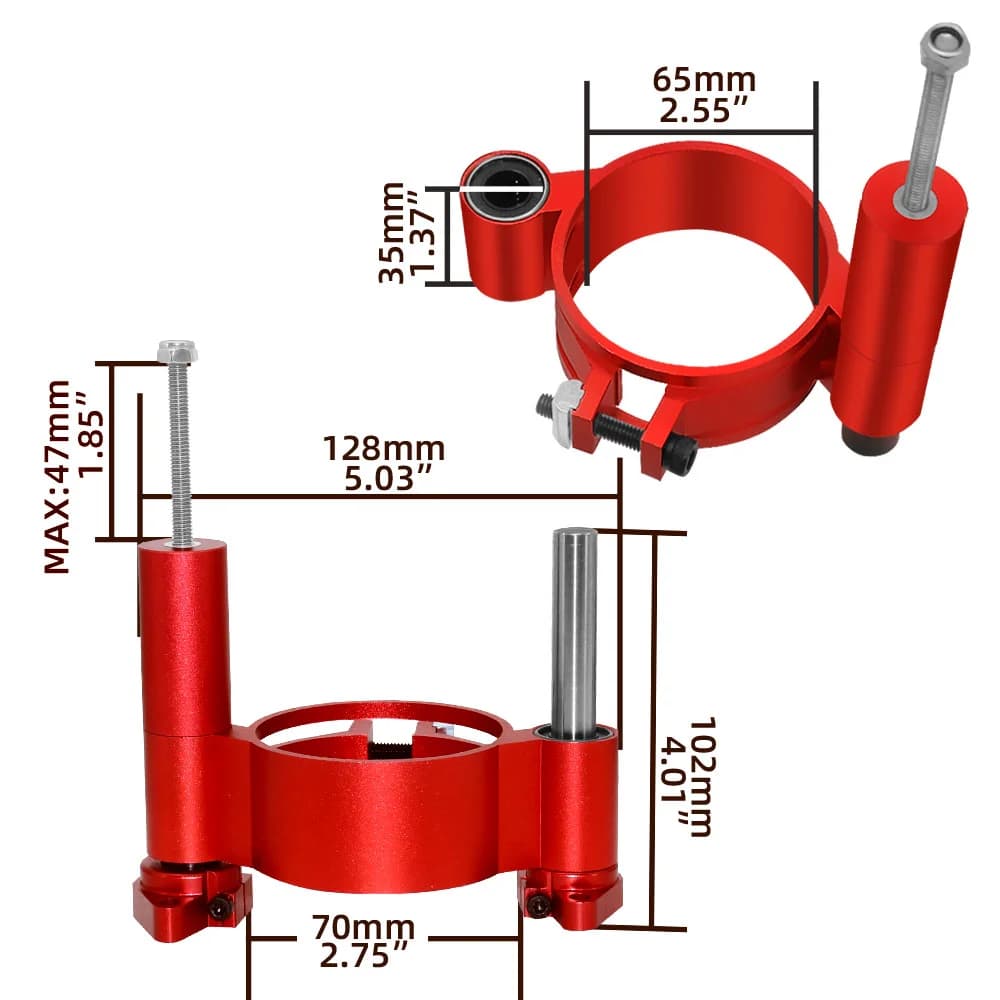 Sistema de elevación de fresadora de precisión en aluminio con placa insertable