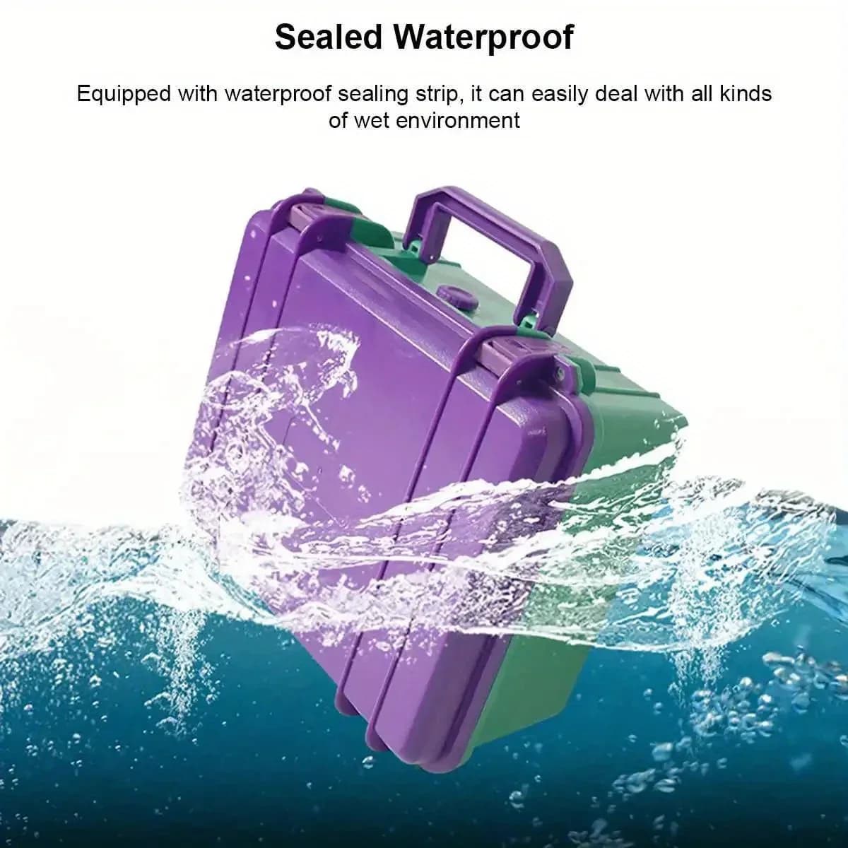 Caja de Herramientas Portátil Resistente al Agua con Protección de Espuma