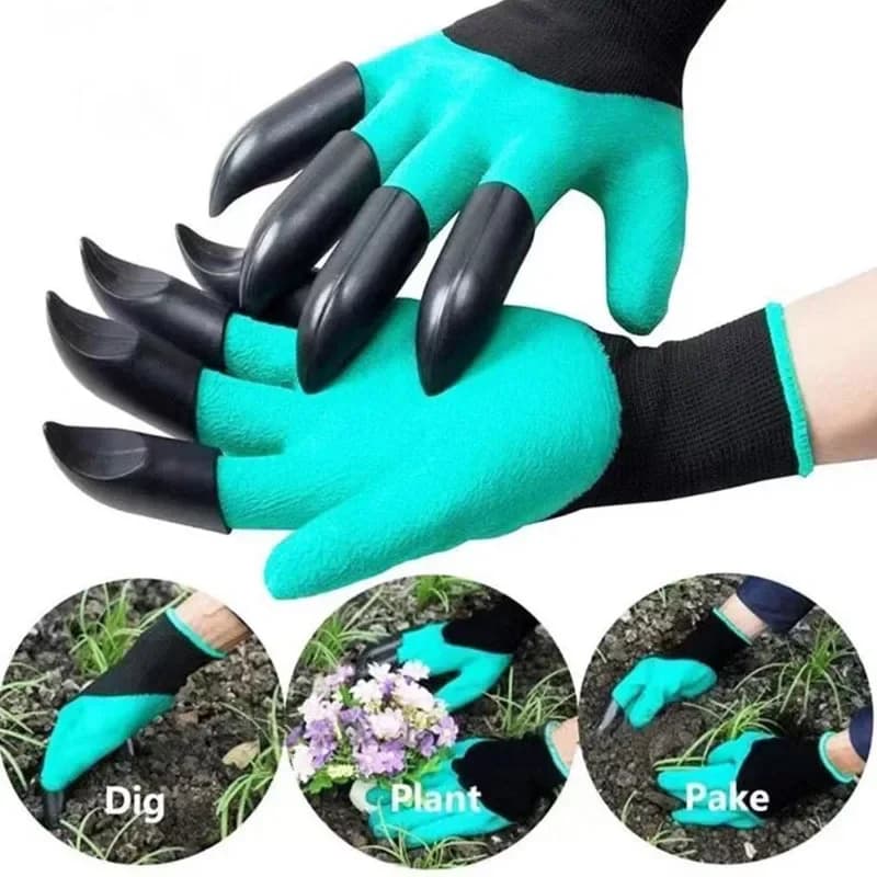Guantes de jardín impermeables recubiertos de látex con garras