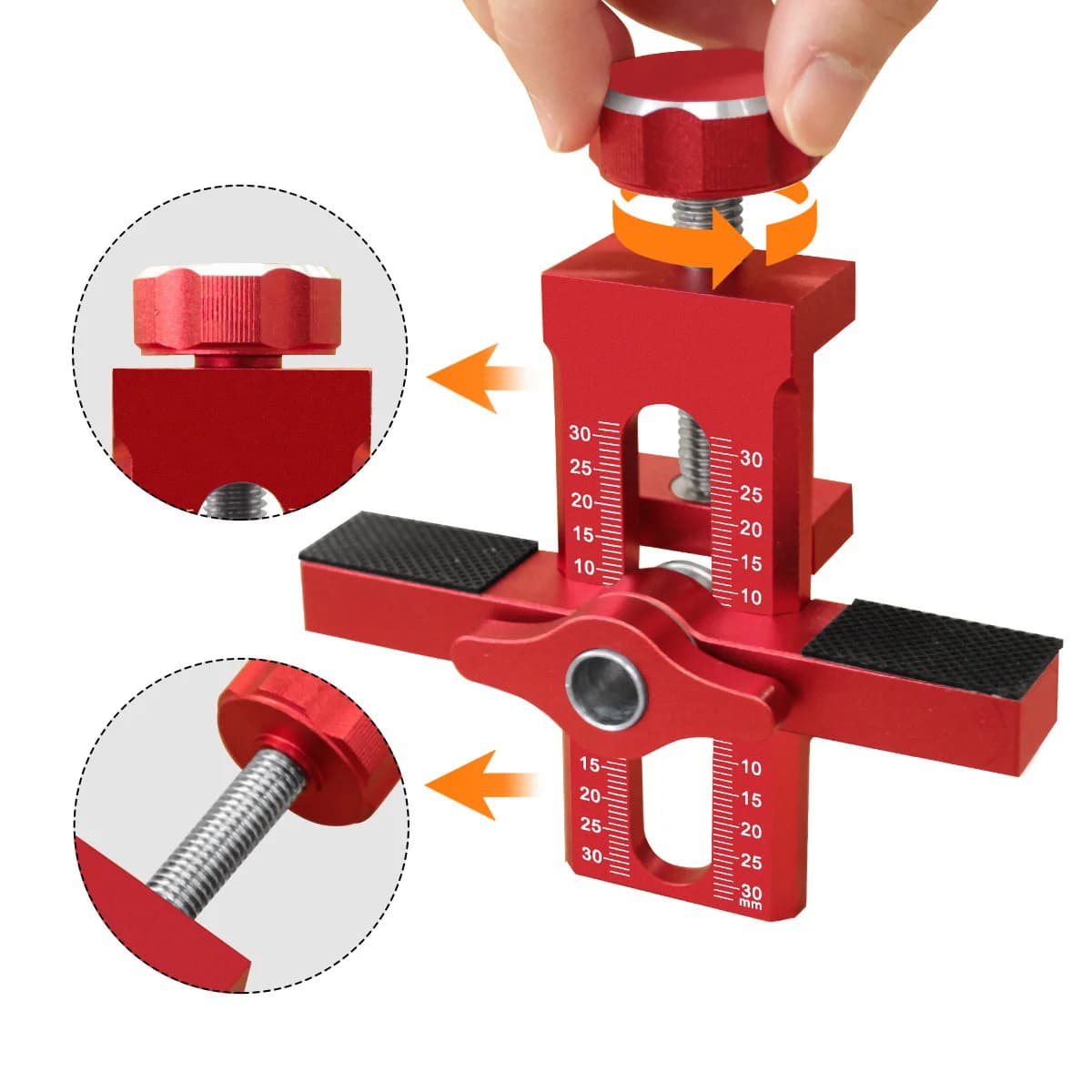 Herramienta ajustable para posicionar e instalar puertas de armarios
