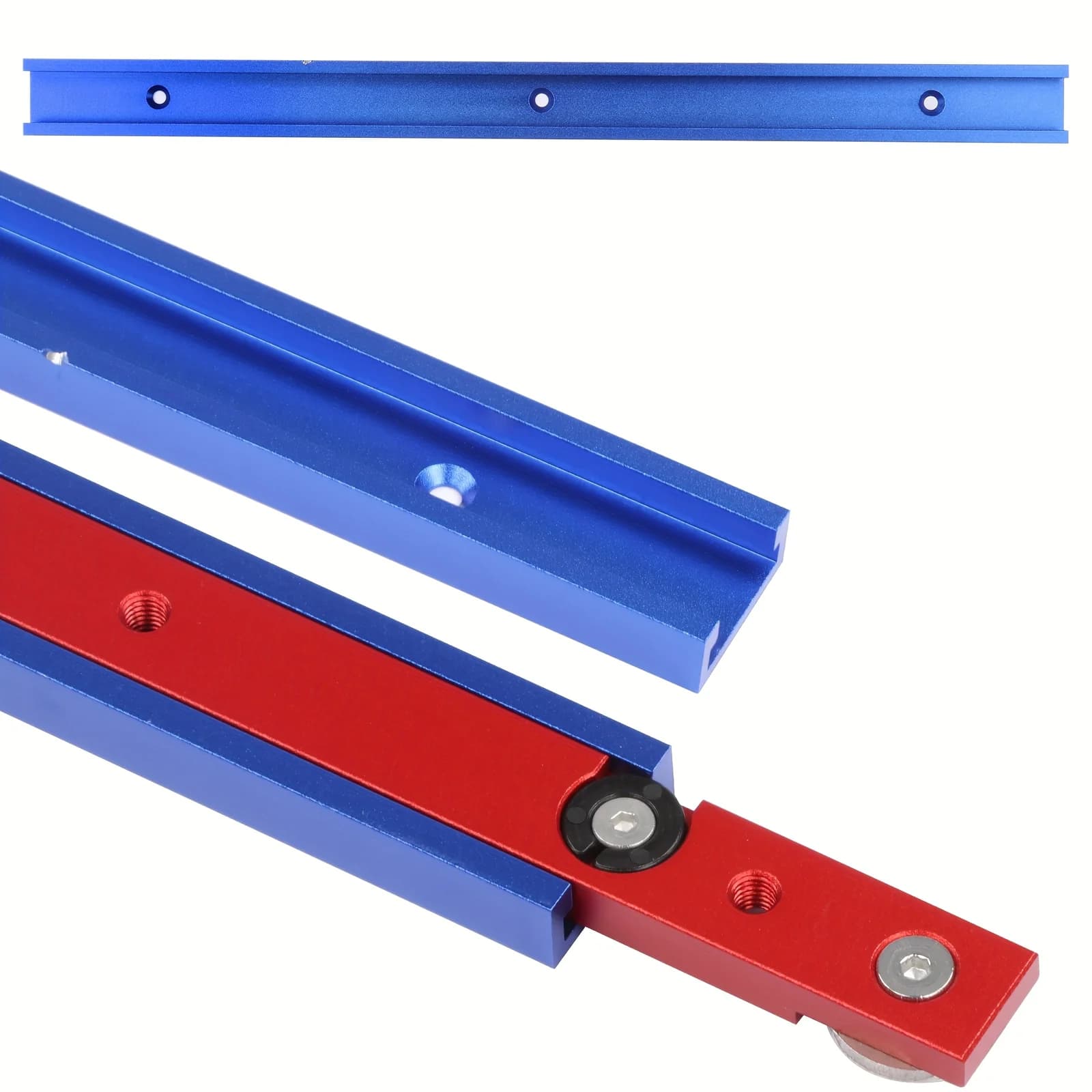 Barra guía en T de aluminio resistente para inglete