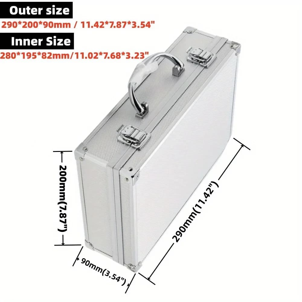 Estuche portátil de aluminio resistente a impactos