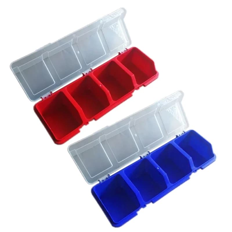 Caja de Plástico para Almacenamiento de Herrajes con Tapa de Conexión Biselada