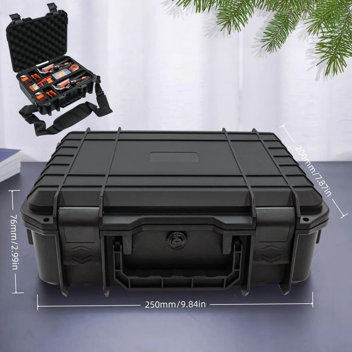 Caja de almacenamiento rígida impermeable para herramientas