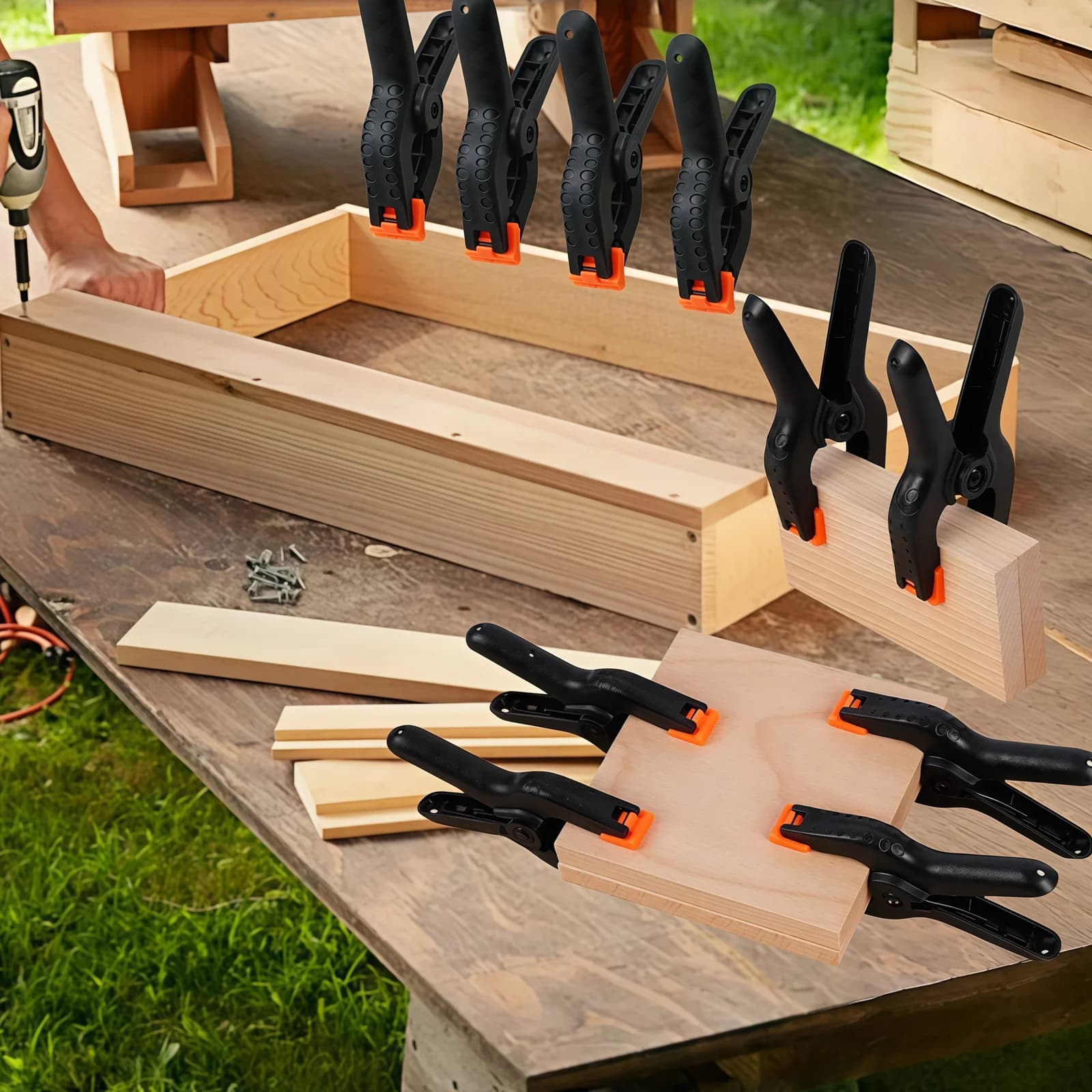 Pack de 10 pinzas de resorte de plástico, 2 pulgadas