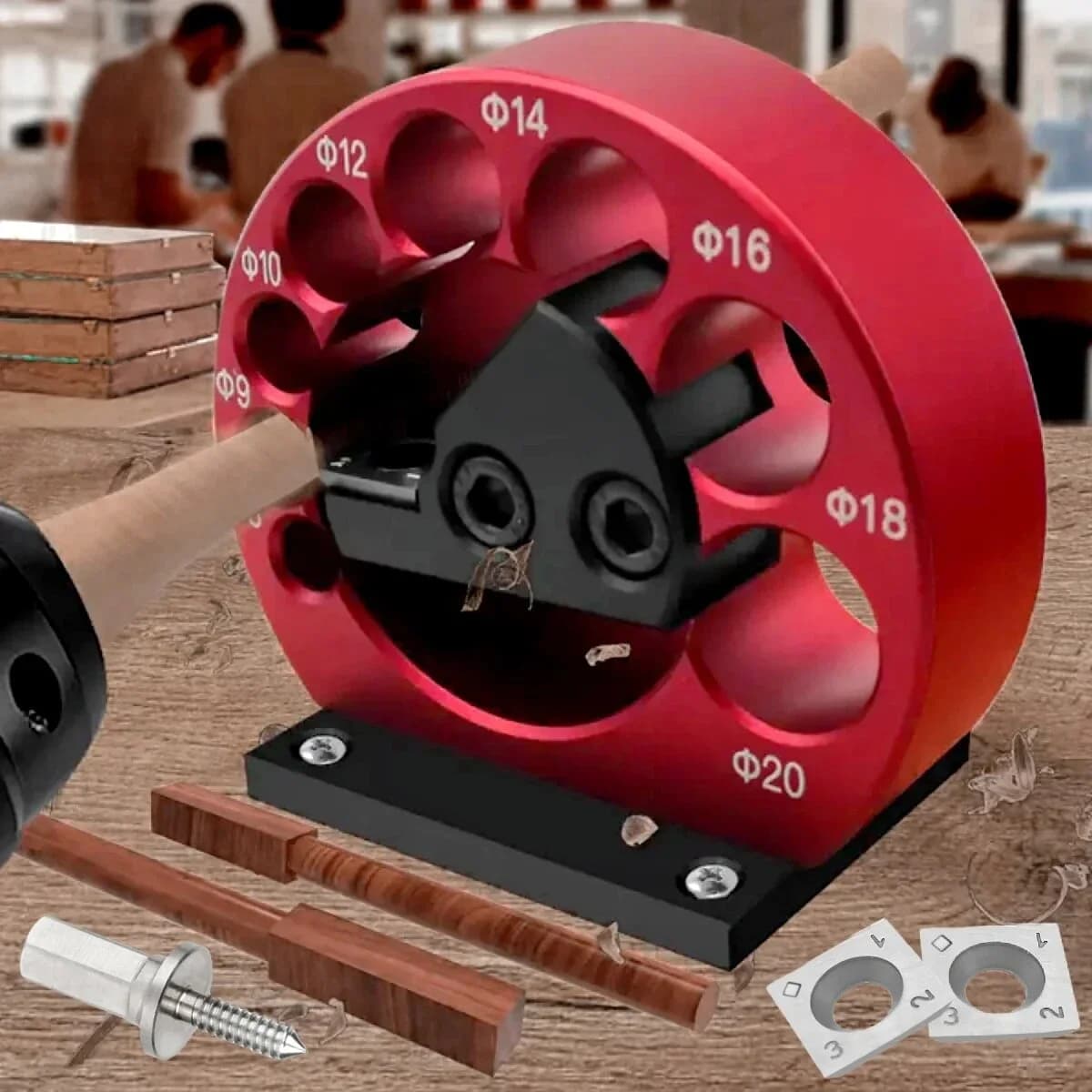 Kit de plantilla para hacer espigas de 8 agujeros, 8mm-20mm con hojas de carburo