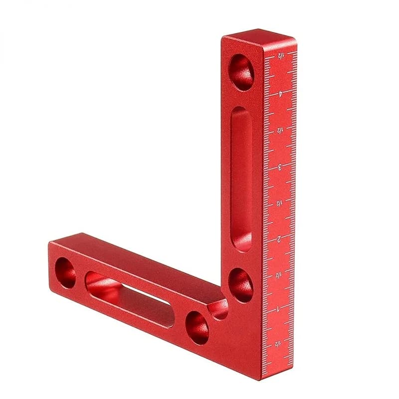 Escuadra de posicionamiento de aluminio de 90 grados con escala