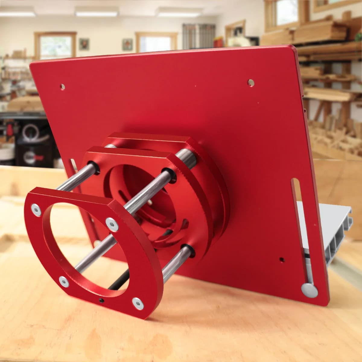 Juego de placa insertable y elevador para mesa de fresadora