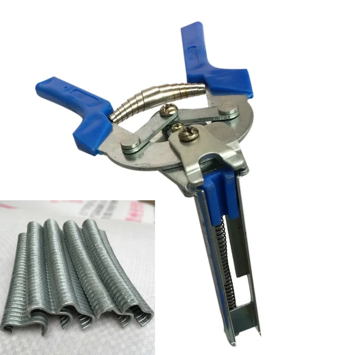 Alicate para anillos cerdosos con 600 uds. de clips de acero inoxidable