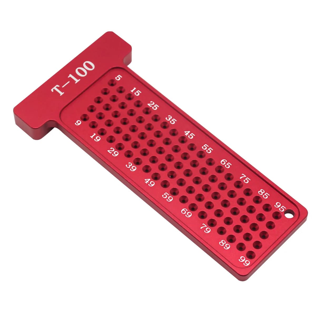Regla T de precisión de 100 mm con escala métrica