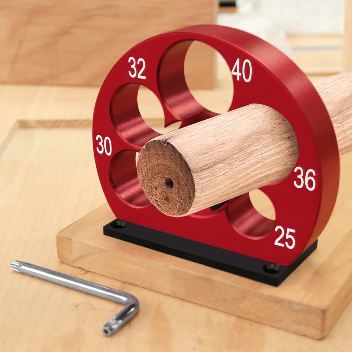 Plantilla ajustable para varillas de 5 agujeros, 25-40mm
