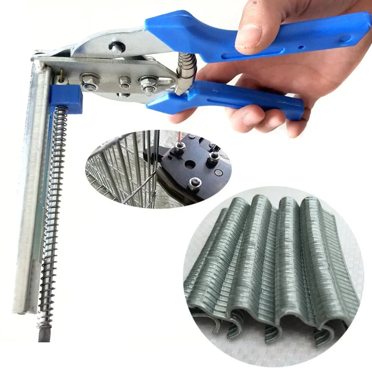 Alicate para anillas con 600 clips de acero inoxidable