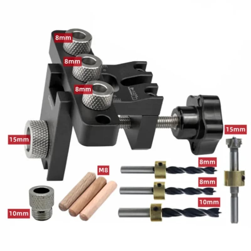 Kit maestro de guía para espigas 3 en 1 de precisión para carpintería