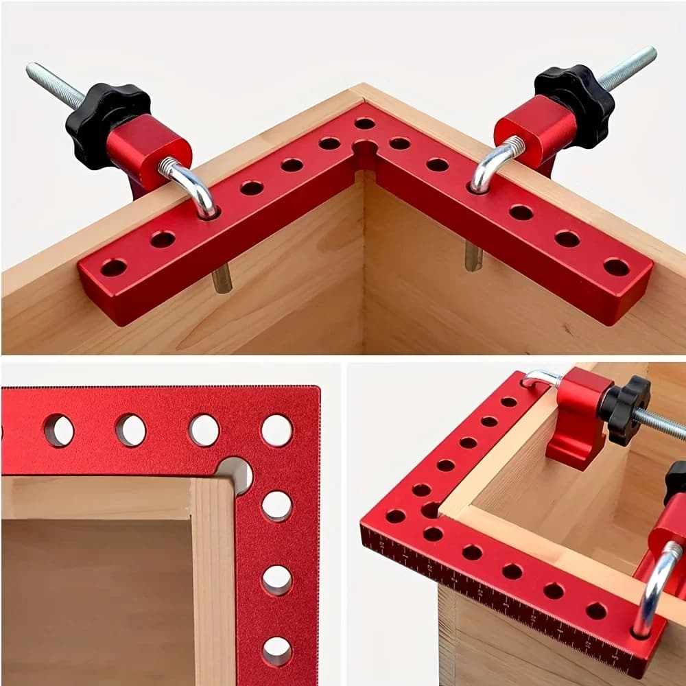 Pinza de Sujeción en L de 90 Grados para Carpintería, 120/140mm