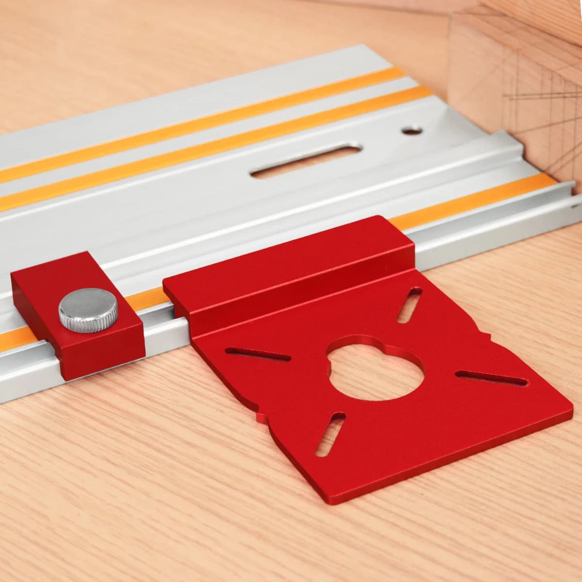 Juego de conectores de guía de riel para fresadora de aluminio reforzado, 2 piezas