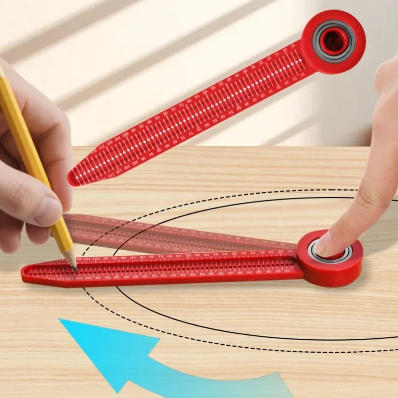 Compás rotatorio ajustable para diseño en carpintería